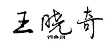 曾庆福王晓奇行书个性签名怎么写