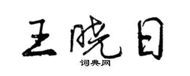 曾庆福王晓日行书个性签名怎么写