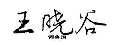 曾庆福王晓谷行书个性签名怎么写