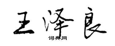 曾庆福王泽良行书个性签名怎么写