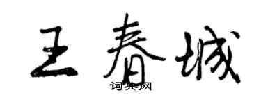 曾庆福王春城行书个性签名怎么写