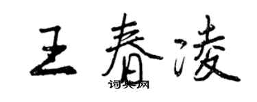 曾庆福王春凌行书个性签名怎么写