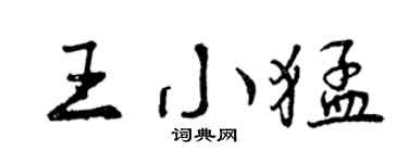 曾庆福王小猛行书个性签名怎么写