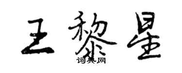 曾庆福王黎星行书个性签名怎么写