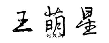 曾庆福王萌星行书个性签名怎么写