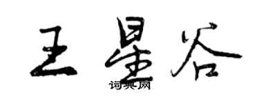 曾庆福王星谷行书个性签名怎么写