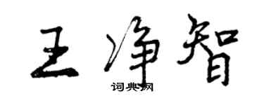 曾庆福王净智行书个性签名怎么写