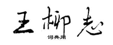 曾庆福王柳志行书个性签名怎么写