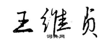 曾庆福王维贞行书个性签名怎么写