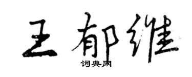 曾庆福王郁维行书个性签名怎么写