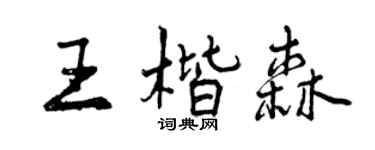 曾庆福王楷森行书个性签名怎么写