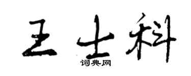 曾庆福王士科行书个性签名怎么写