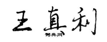 曾庆福王真利行书个性签名怎么写