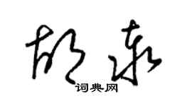 梁锦英胡泰草书个性签名怎么写