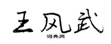 曾庆福王风武行书个性签名怎么写