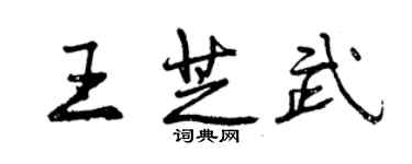 曾庆福王芝武行书个性签名怎么写