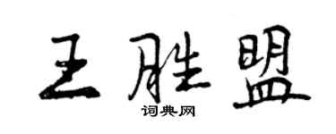 曾庆福王胜盟行书个性签名怎么写