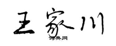 曾庆福王家川行书个性签名怎么写