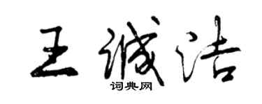 曾庆福王诚洁行书个性签名怎么写