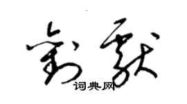 梁锦英刘献草书个性签名怎么写