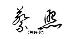 梁锦英蔡照草书个性签名怎么写