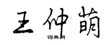 曾庆福王仲萌行书个性签名怎么写