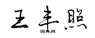 曾庆福王丰照行书个性签名怎么写