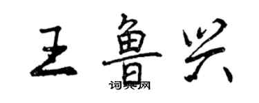 曾庆福王鲁兴行书个性签名怎么写
