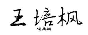 曾庆福王培枫行书个性签名怎么写