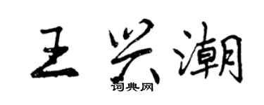 曾庆福王兴潮行书个性签名怎么写