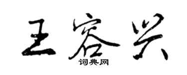 曾庆福王容兴行书个性签名怎么写