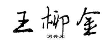 曾庆福王柳金行书个性签名怎么写