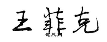 曾庆福王菲克行书个性签名怎么写
