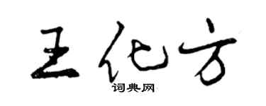 曾庆福王化方行书个性签名怎么写
