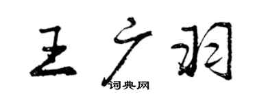 曾庆福王广羽行书个性签名怎么写