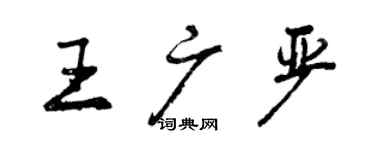 曾庆福王广严行书个性签名怎么写
