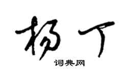 梁锦英杨丁草书个性签名怎么写