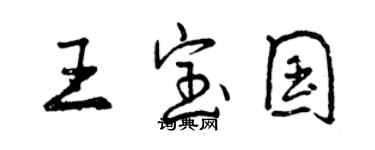 曾庆福王宝国行书个性签名怎么写