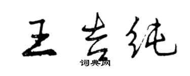 曾庆福王吉纯行书个性签名怎么写