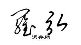 梁锦英罗弘草书个性签名怎么写