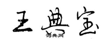 曾庆福王典宝行书个性签名怎么写