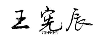 曾庆福王宪辰行书个性签名怎么写