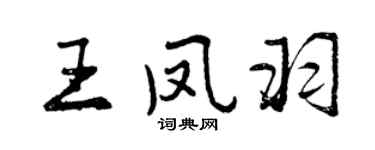 曾庆福王凤羽行书个性签名怎么写