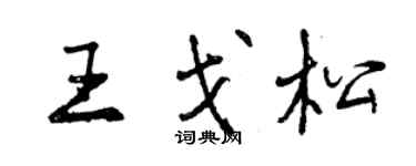 曾庆福王戈松行书个性签名怎么写
