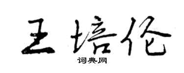 曾庆福王培伦行书个性签名怎么写