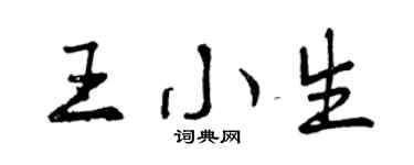 曾庆福王小生行书个性签名怎么写