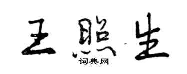 曾庆福王照生行书个性签名怎么写