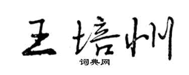 曾庆福王培州行书个性签名怎么写