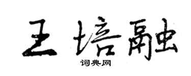 曾庆福王培融行书个性签名怎么写