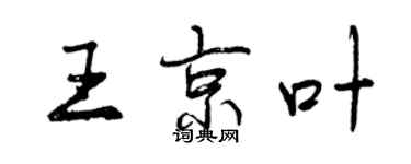 曾庆福王京叶行书个性签名怎么写